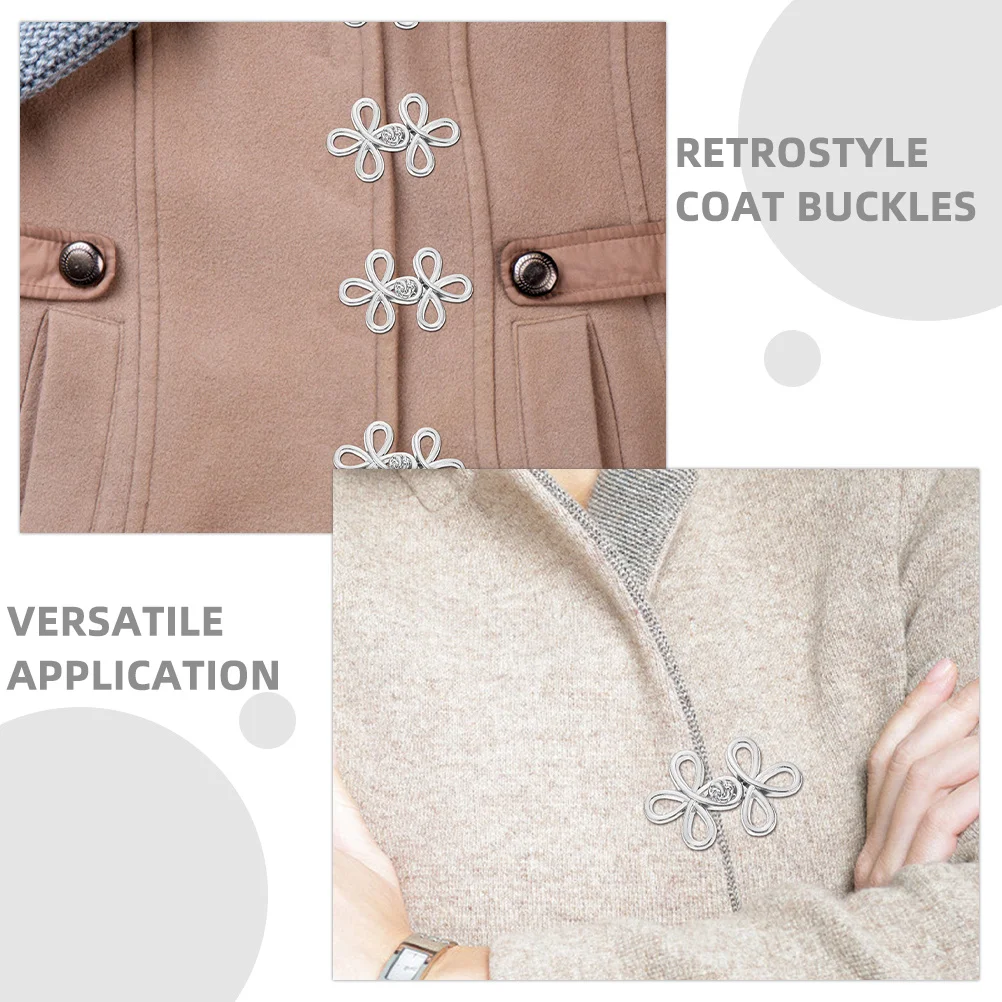 أزرار تبديل معدنية عتيقة أبازيم معطف الرجعية لخندق معطف سترة شال التفاف Diy بها بنفسك الملابس والاكسسوارات #3