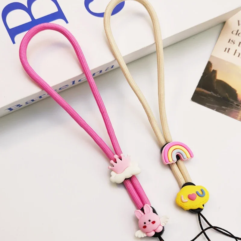 Mobile Phone Lanyard Cartoon Cute Pendant Handwoven Rope Student Wrist Strap Anti-loss Rope Men and Women Cute Lanyard