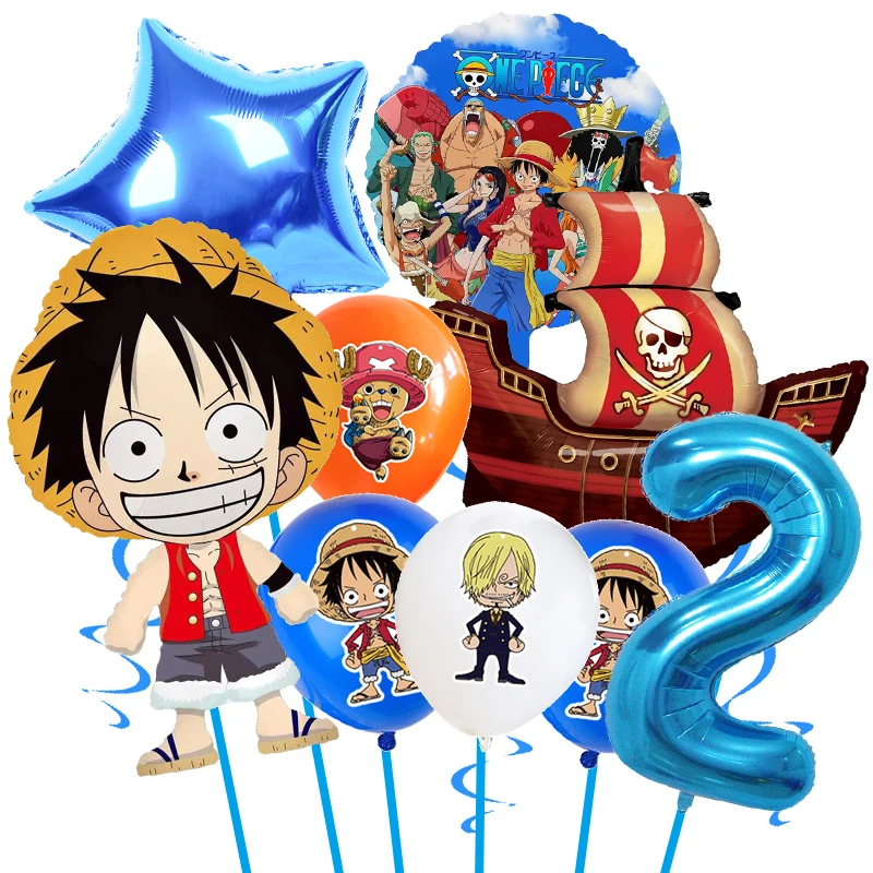 Anime ONE PIECE Party Decoration ONE PIECEs rufy Balloons Kit Kids Favors decorazioni per feste di compleanno forniture Pirate Globlos