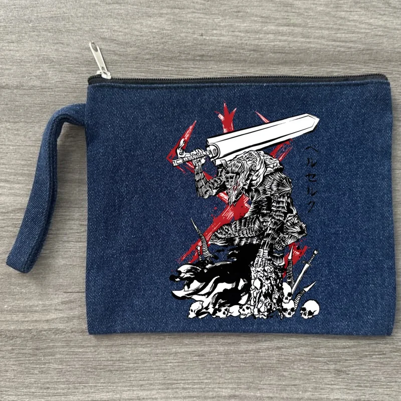 

Berserk винтажная манга Guts Griffith крутая манга принт косметичка дорожная косметичка-органайзер женские джинсовые косметички