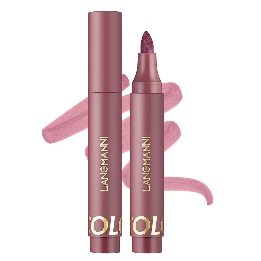 Matte Marker Lippenstift Lipliner Lippenstift Lipstick Lange Pen Hydraterende Voering Waterdichte Make-Up Contour La S6q0