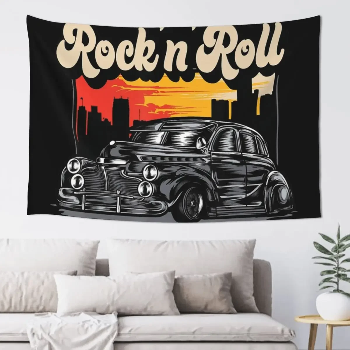 

Rock & Roll Tapestry Kawaii Room Decor Bed Room Decoration Art Mural Room Aesthetic Tapestry