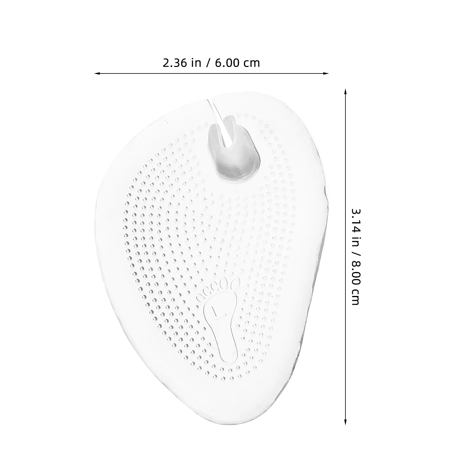 1 par de almofada para antepé Siliocne Skid Resistance Gel Chinelos Almofada para mulheres - Tamanho livre