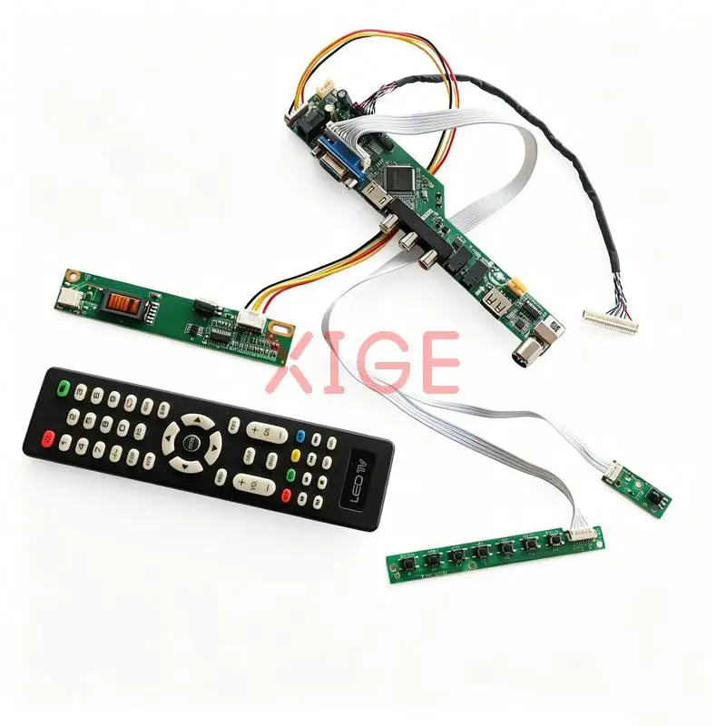 For LP150X09 LP150X05 LP150X08 LP150X06 Matrix Controller Drive Board DIY Kit HDMI+VGA+AV+USB LVDS-30Pin 1024x768 1024*768 1CCFL