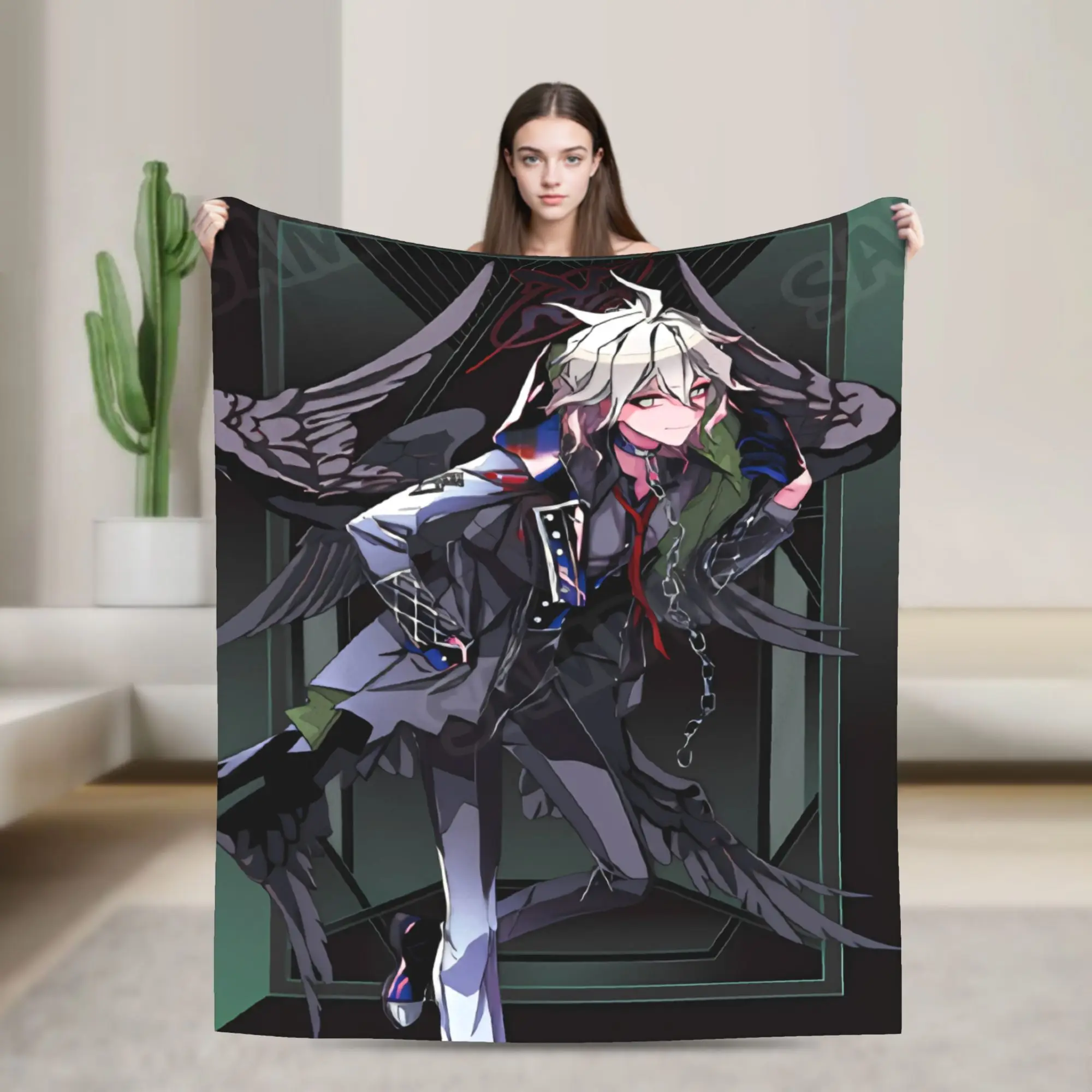 Nagito Komaeda The Ultimate Blanket  Warm Soft Funny Plush Bedding Throws For Couch Chair Camping Flannel Bedspread Bed Cover