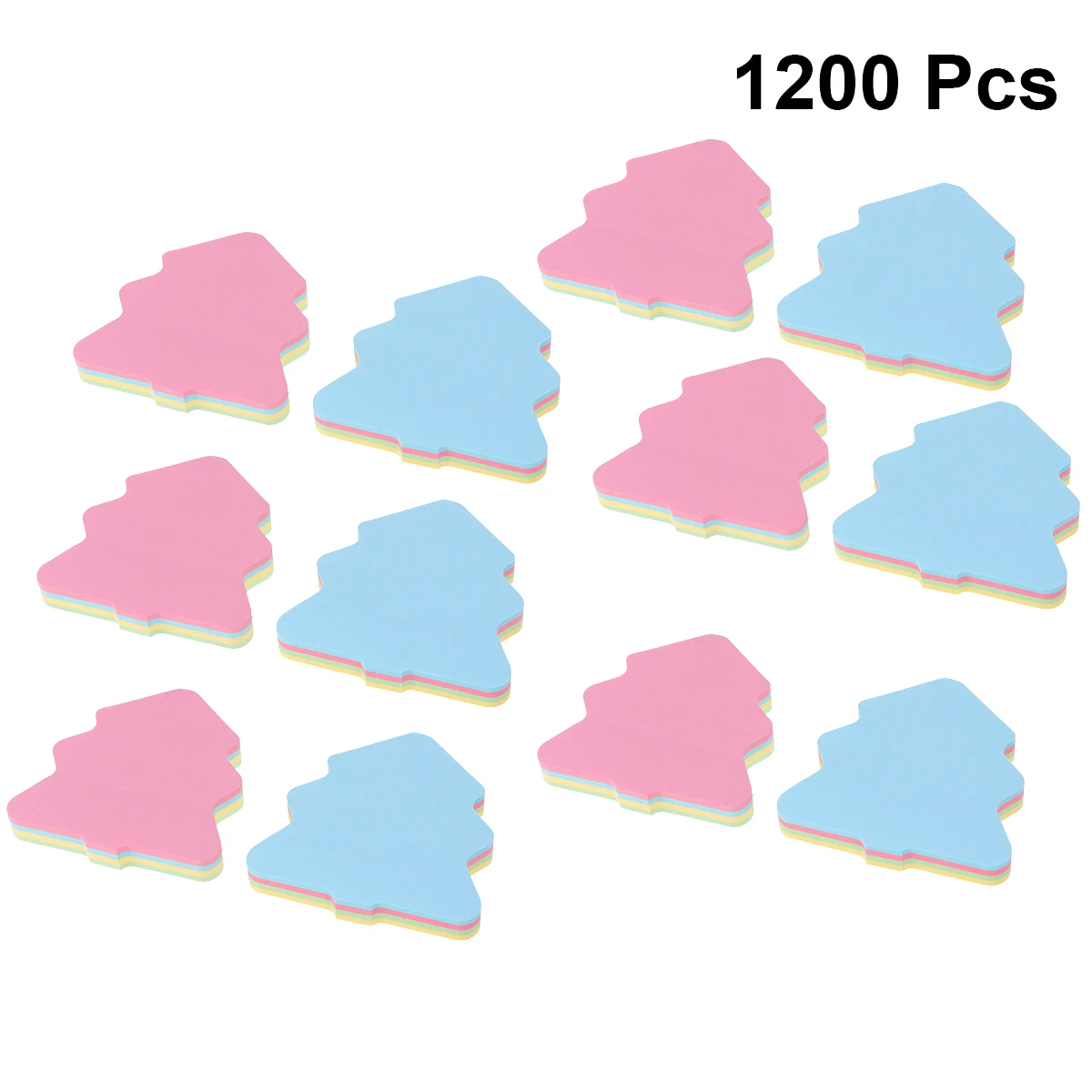 

1200pcs Christmas Tree Adhesive Paper Memo Reminder Notepads Cartoon Stickers Mini Size For Office