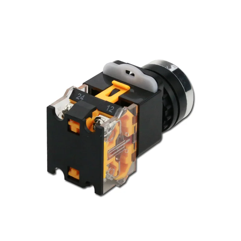 1 قطعة مفتاح بـزر دفع 22 مللي متر فتحة تركيب ضياء. 1NO 1NC (DPST) 440V 10A 4 دبابيس 12V/24V/220V/380V
