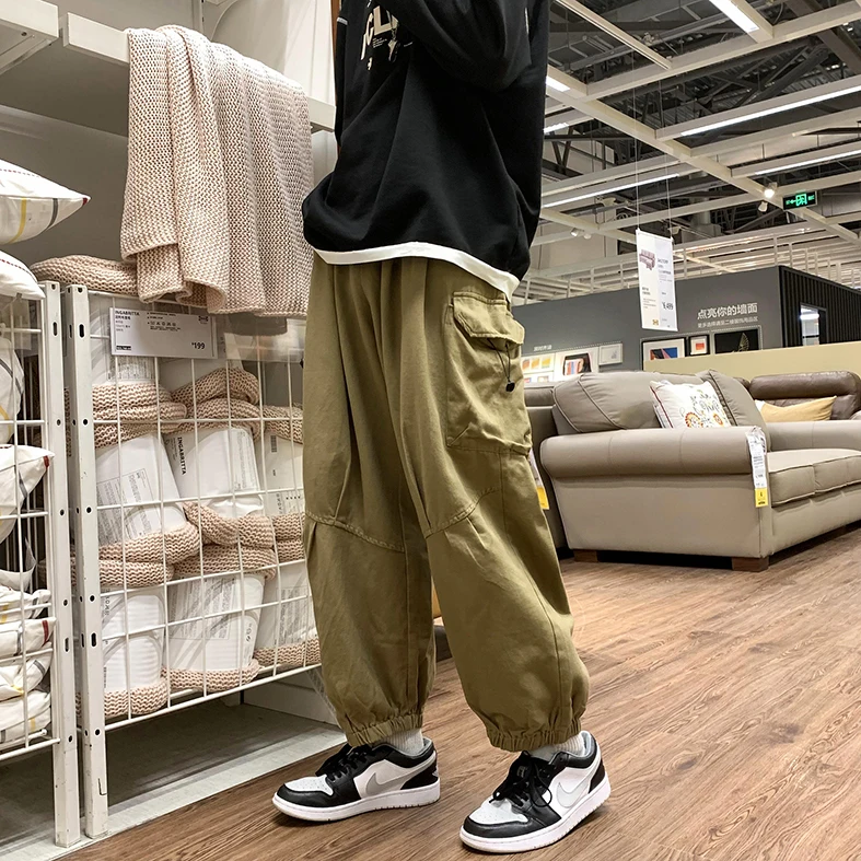 Plus Size Japanse Streetwear Oversized Cargo Broek Mannen Kleding Harajuku Casual Joggers Koreaanse Hip Hop Baggy Broek Mannelijke