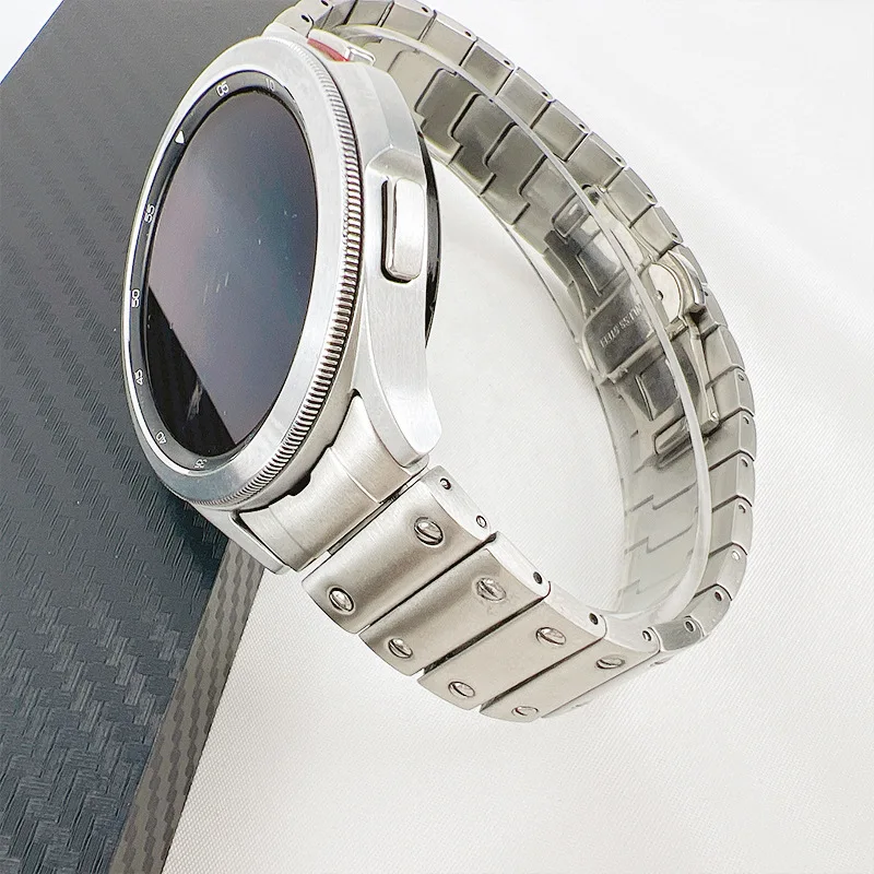 Pulseira Modificada com Boca em Arco Crescente e Uma Pérola, Compatível com Samsung Galaxy Watch4/5/6