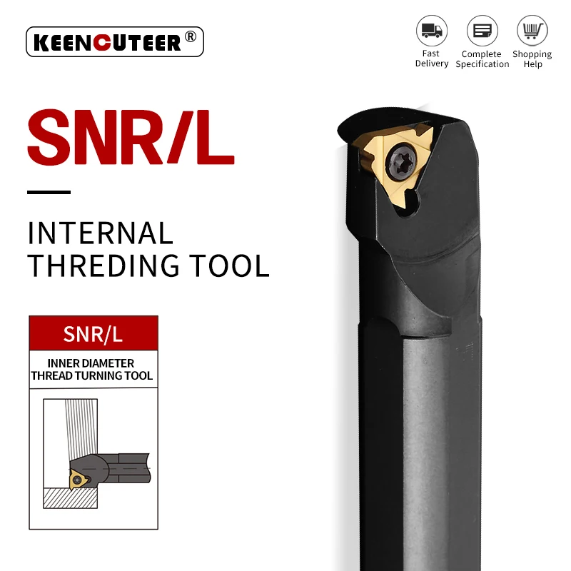 Ferramenta de Torneamento de Rosca Interna Inserção de Carboneto Cnc Snr Lathe Cutter Bar Snr L0010k11 Snr L0016q16 Snr0020r22 Snr0025s22 16ir