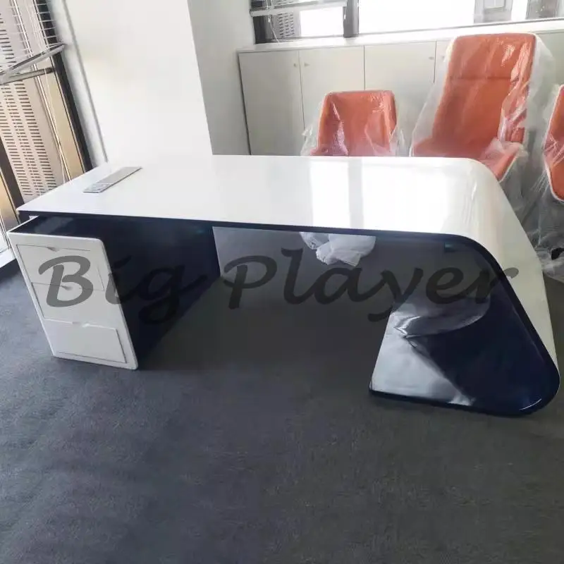 Unique Designer Office Desk Computer Gaming Work Conference Office Desk Boss Unusual Reading Vintage Wooden Bureau Furniture