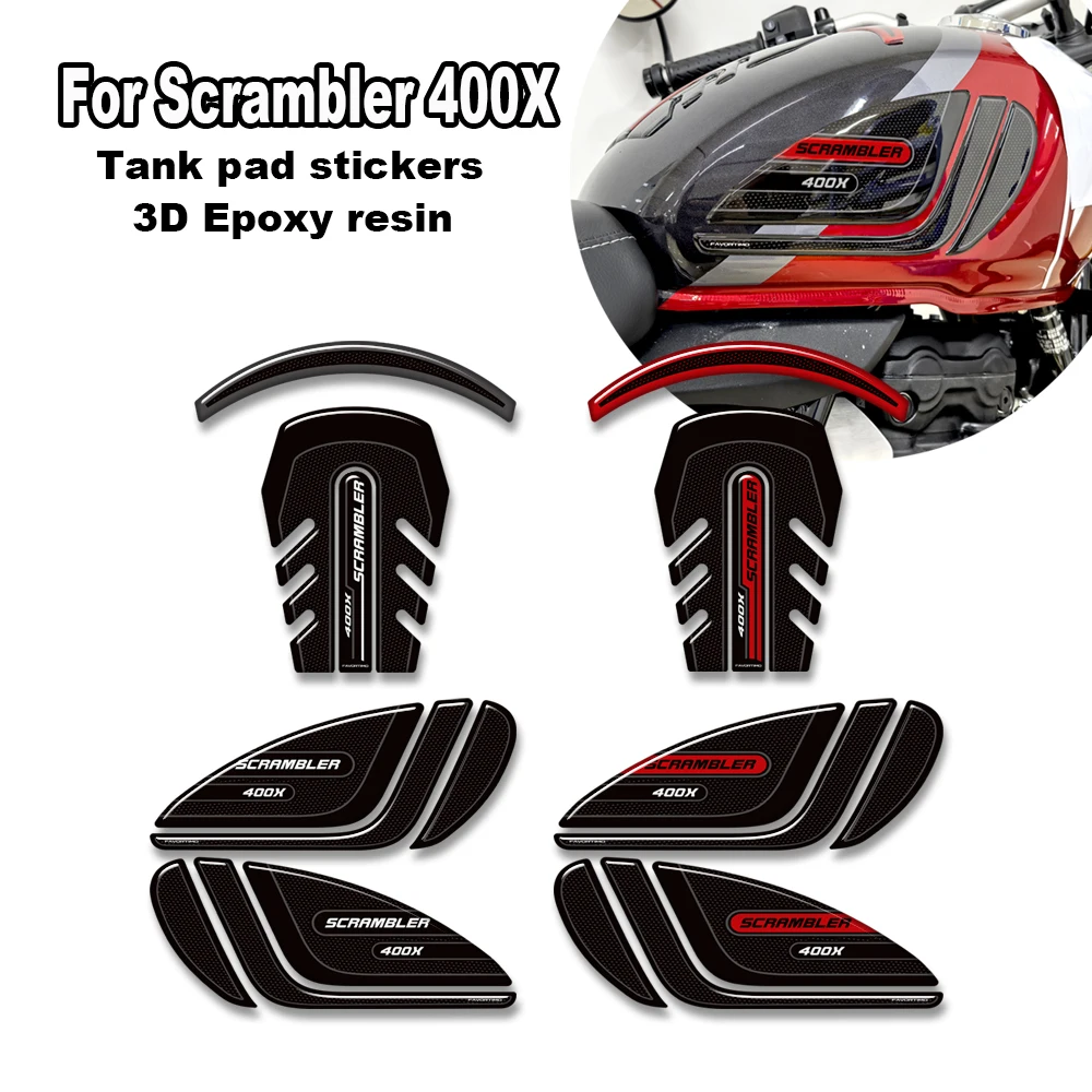 

Motorcycle Tank pad stickers 3D Gel Anti-slips protection decals fender kit For Triumph Scrambler 400X 400 X 2024 2025