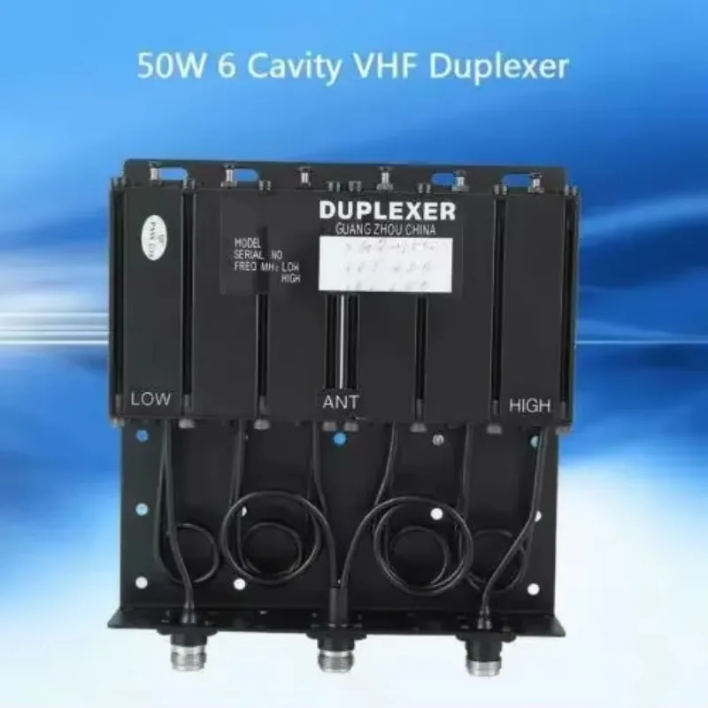 Best sell SGQ-150D  50W VHF 6 Cavity Duplexer N Connector FREE tune radio repeat New 136-180Mhz