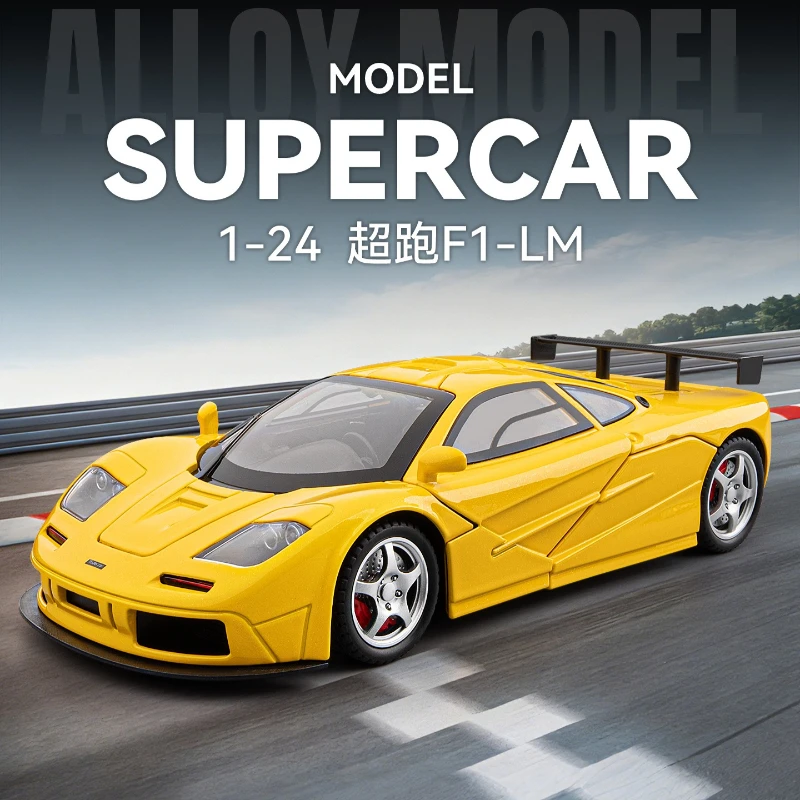 1-24-f1-lm-スーパーカー合金車モデルダイキャスト金属おもちゃの車車モデルシミュレーションサウンドライトコレクションキッズギフト