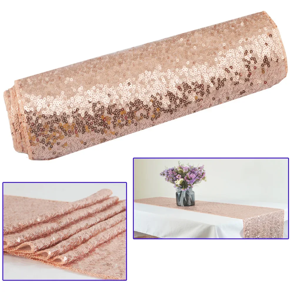 Sequin Modern Table Runners For Wedding Decoration Sequin Christmas Birthday Baby Shower Party Home Tea Table Runner Table Cover