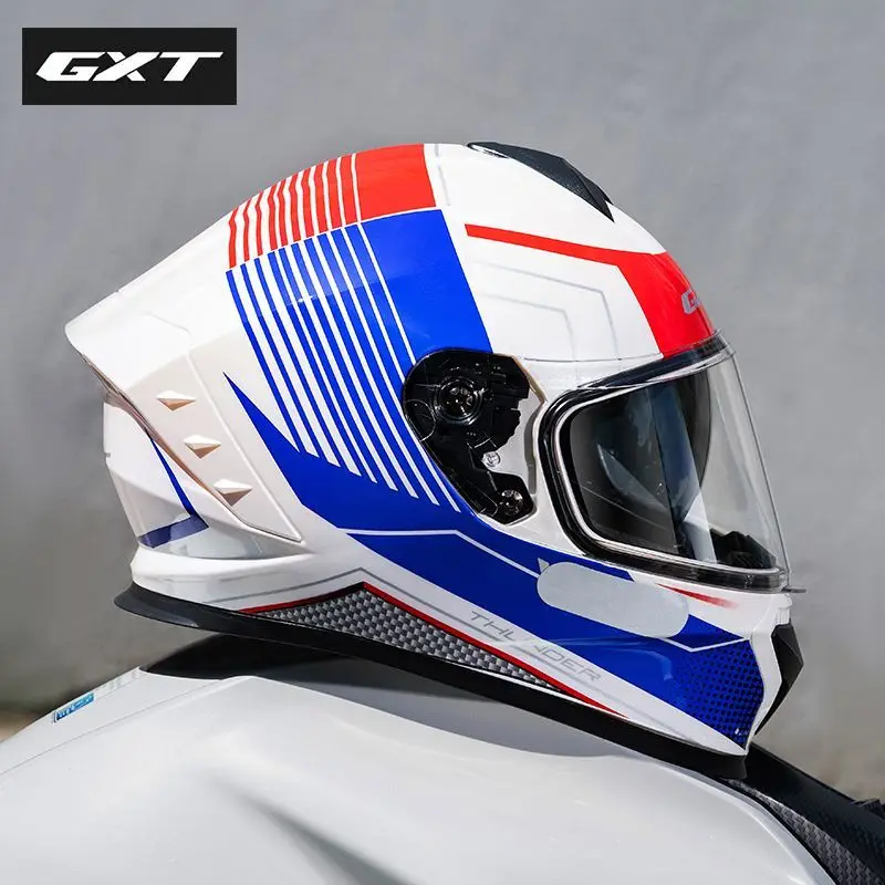 GXT Motorcycle Full Helmet Men Women Four-season Riding Warm Double Lens Locomotive Full Helmet Off-road Helmet Cascos Para Moto