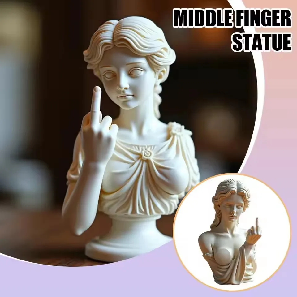 

Creative Resin Vienna Goddess Single Arm Sculpture Personality Portrait Spoof House Desktop Decoration Ornaments