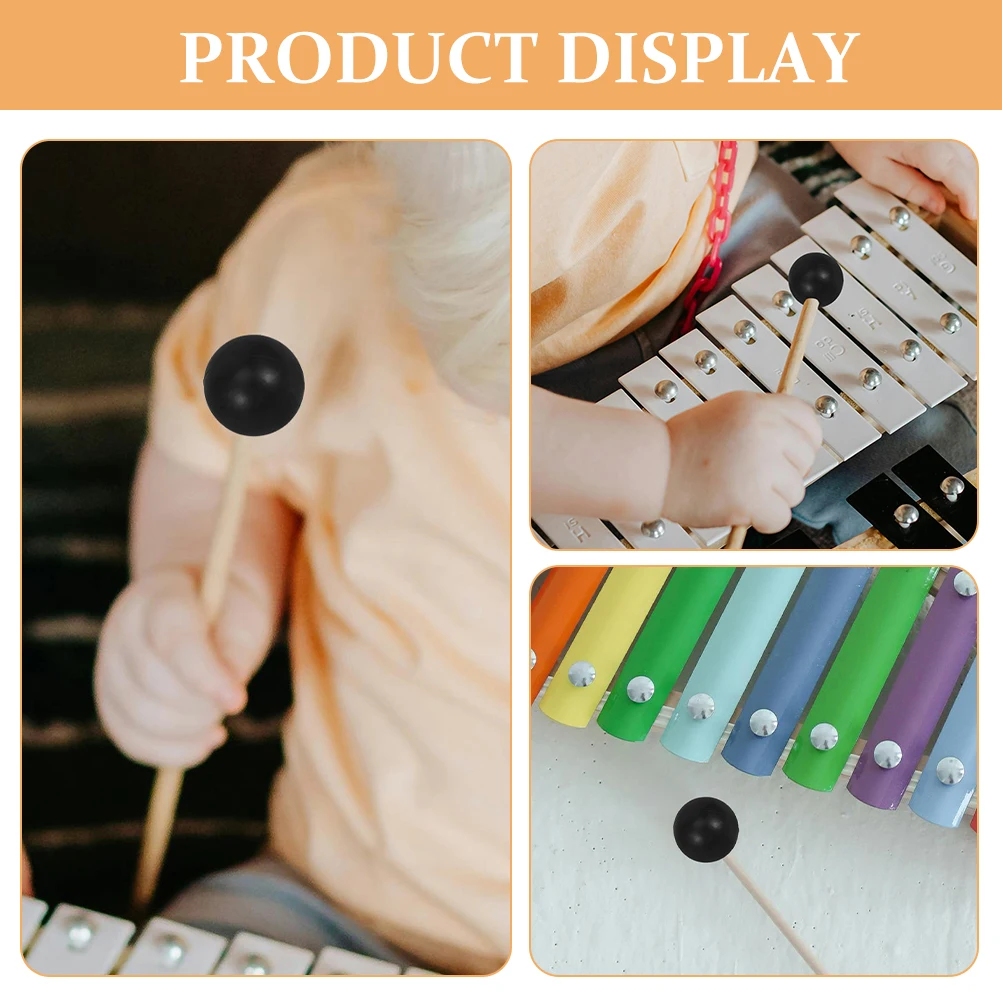 

8pcs Rubber Drumstick Heads Durable Stable Drum Mallet Heads For Percussion Instruments Marimba Xylophone Tongue Drum