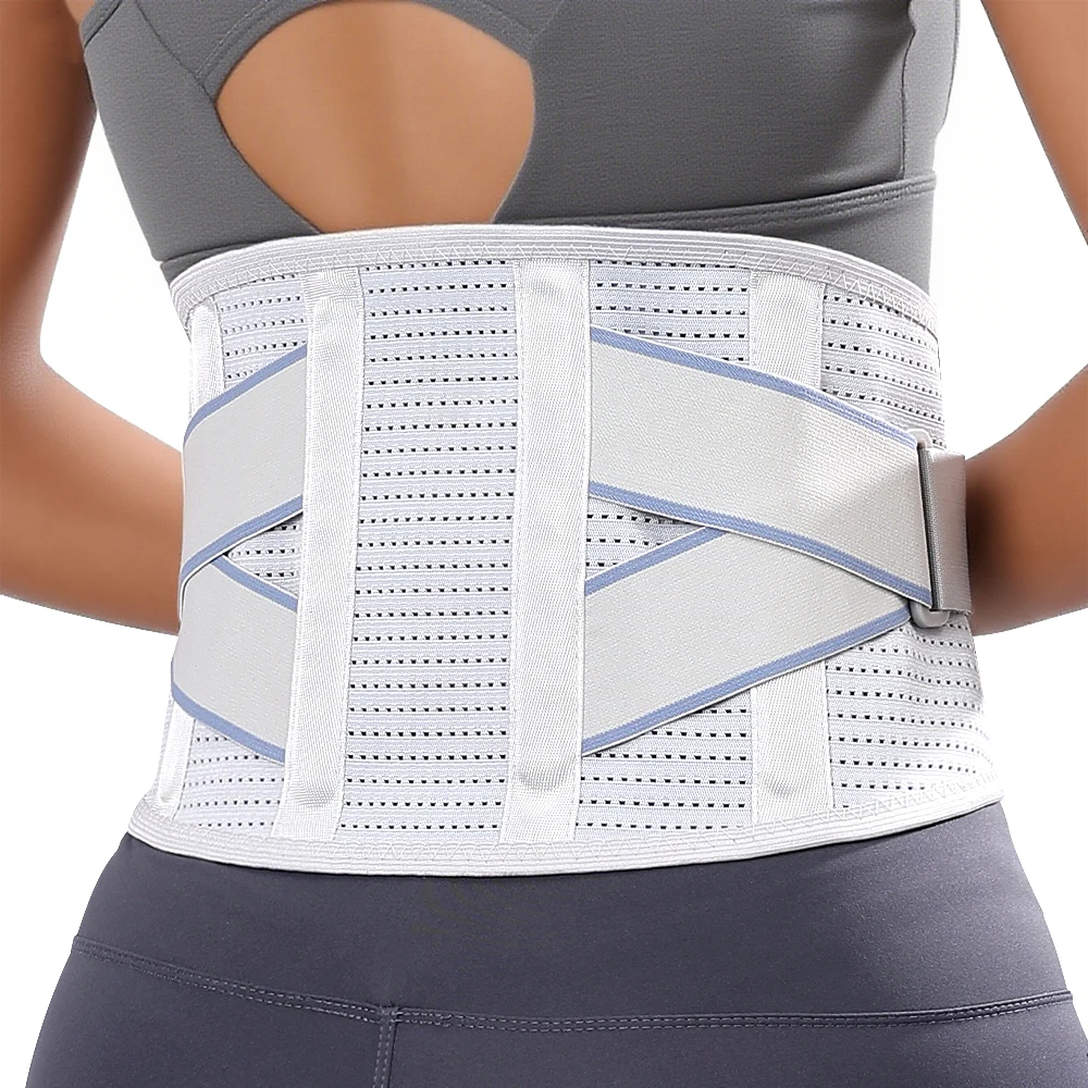 Lumbar Support Back Brace for Back Pain, Sciatica, Scoliosis,Herniated Disc Adjustable Support Straps-Lower Back Brace Men Women