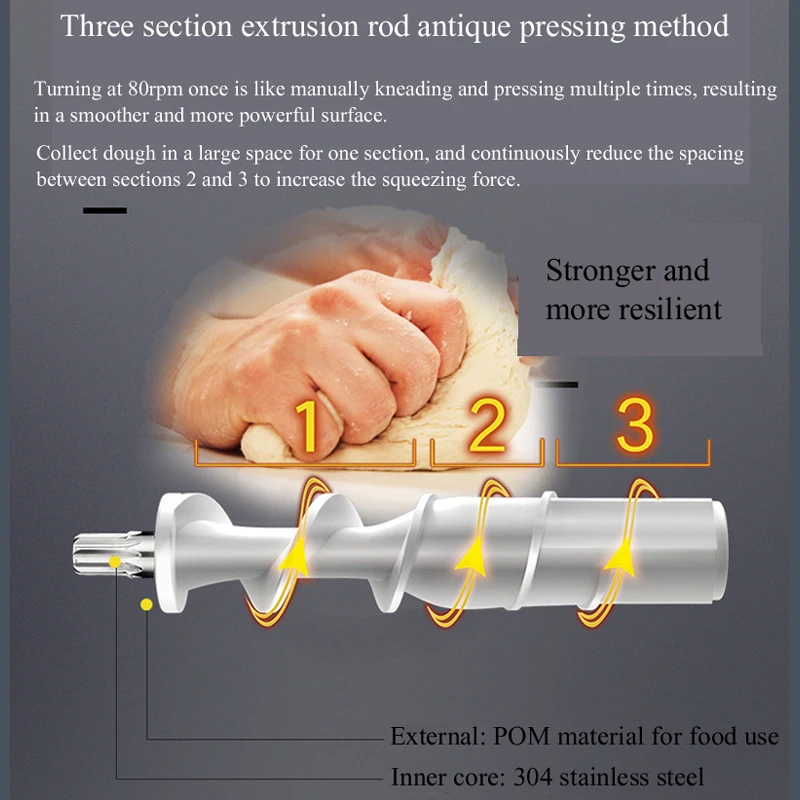 ماكينة صنع المعكرونة الأوتوماتيكية ماكينة صنع المعكرونة المنزلية ماكينة صنع المعكرونة الذكية خلاط العجين الكهربائي #4