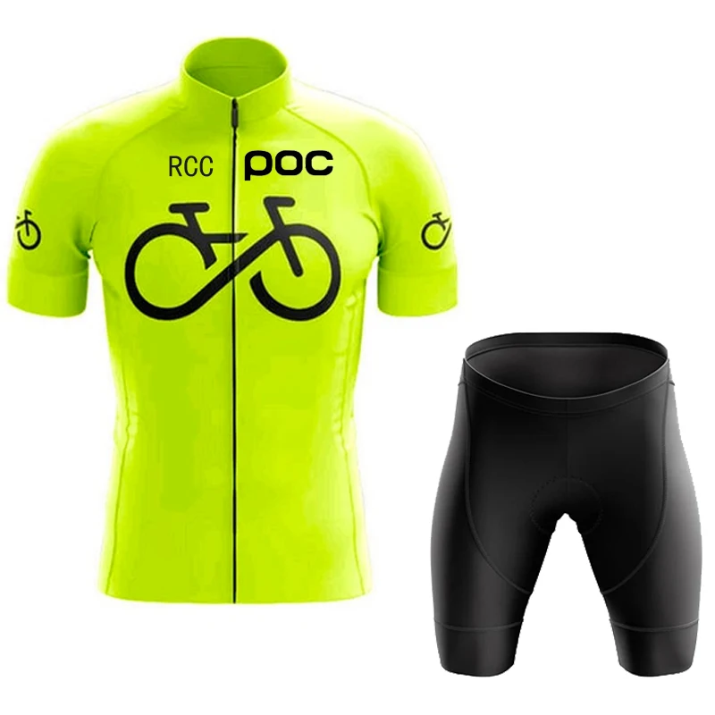 2026 Rcc Poc Fietskleding Fietsshirt Set Zomer Racefiets Met Korte Mouwen Fietskleding Heren Mtb Jersey Set Sportkleding