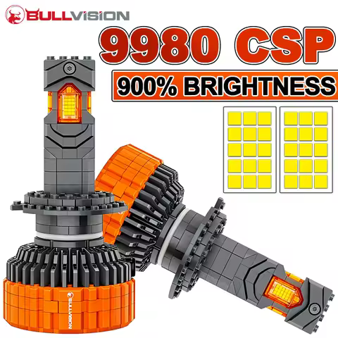 6000K HB3 HB4 9005 9006 H1 H7 H4 H11 H8 9012 Bulb Canbus 30 Core Led Lamp CSP 9980 Power Car Headlight Light 4500W Canbus lights