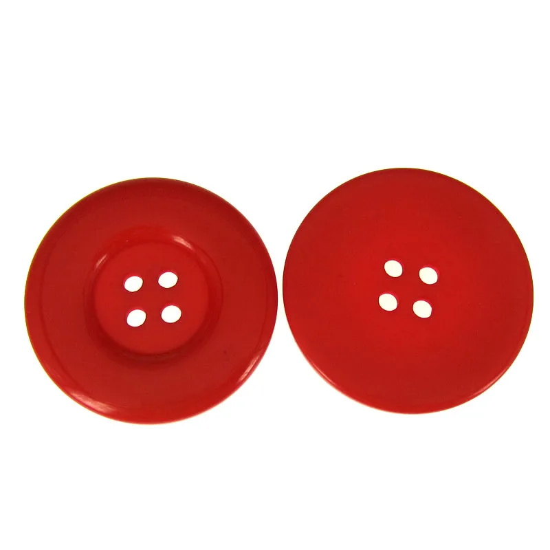 6 stuks 1-1/2 inch 4-gats zwarte harsknoppen grote knoppen geschikt voor naaien, knutselen, scrapbooking 3,8 cm