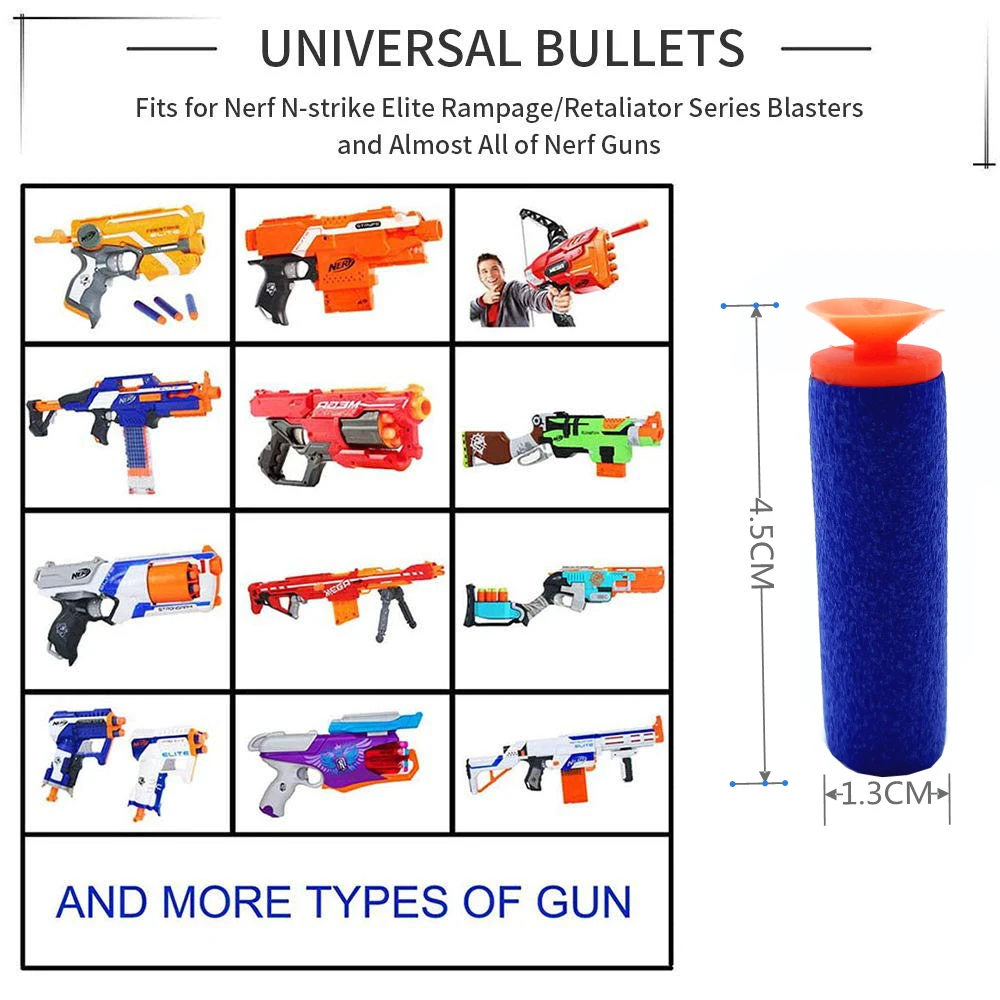 ナーフ-ストライクライトシリーズのブラスターおもちゃの銃,4.5cmナーフ用のショートダーツ詰め替えパック,1000-ダーツ