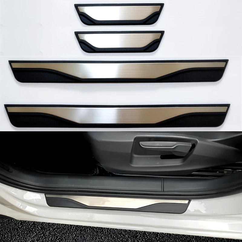 

For Hyundai KONA Elantra i30 Avante CN7 Santa Cruz Night 2020-2026 Car Door Sill Kick Pedal Guards Scuff Plate Trims Accessories