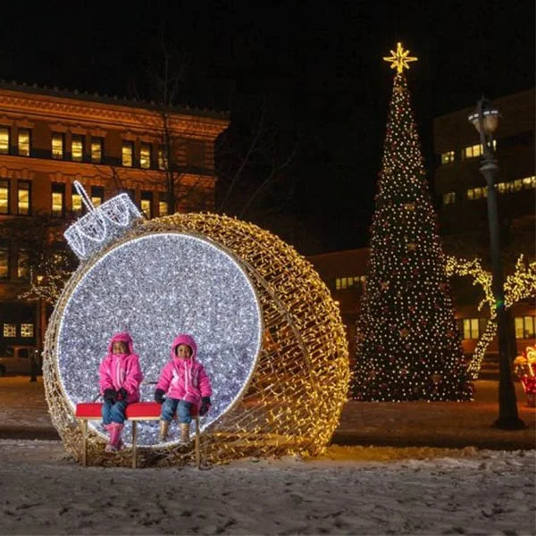 

Great Giant Outdoor Christmas Lights LED Big Ball 3D Motif Light Arch Ball LED Motif Light for Christmas Decoration