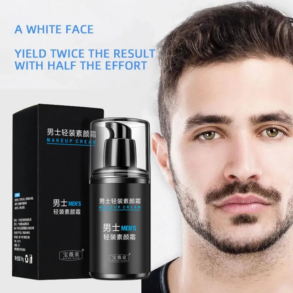 

Acne Marks Natural Coverage Smooth All- Coverage For Men Face Primer Instantly Brightens Men's Makeup Bb Cream G4R9