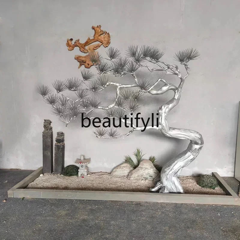 Simulated welcome pine floor decoration pine silver dead tree landscaping fake tree ornament53