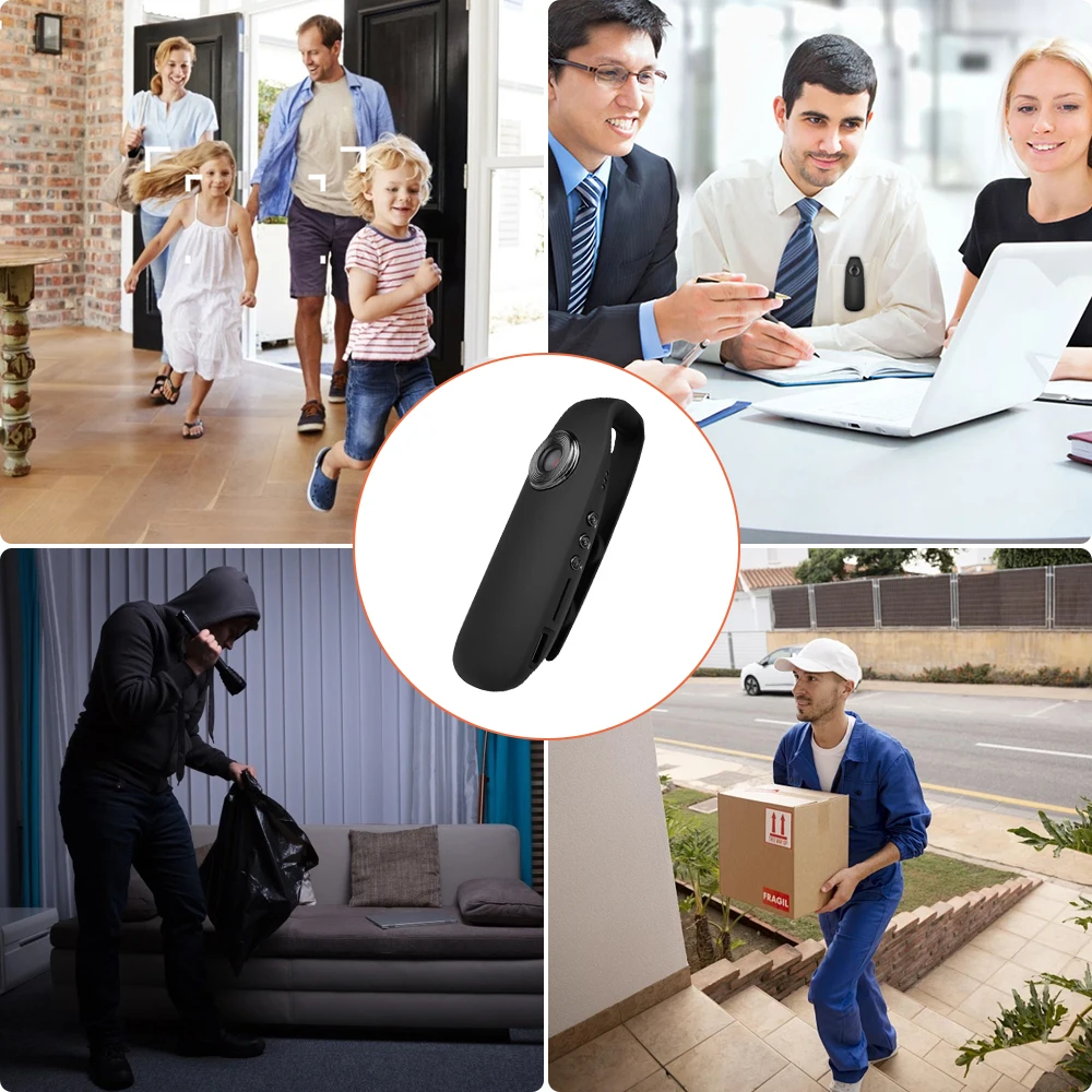 Mini Camera 1080P Motion Detection Back Clip Camera Pocket Video Recorder for Outdoor Sport Interview Class Meeting HD Micro Cam
