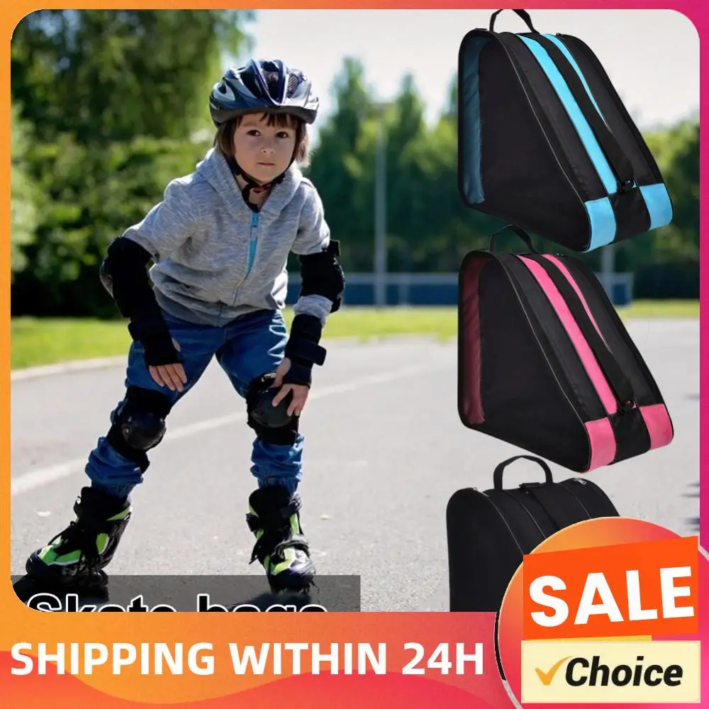

Kids Travel Ice Skating Backpack Breathable Thicken Figure Skating Bag with Sides Mesh Pockets Roller Skate Accessories for Kids