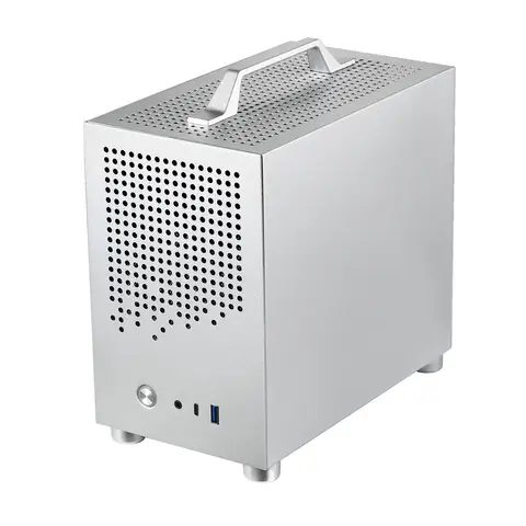 Gabinete de Computador Mini ITX SKTC A17 - Gabinete Compacto para Jogos com Suporte para GPU de até 210mm de Comprimento, Placa-Mãe Mini ITX
