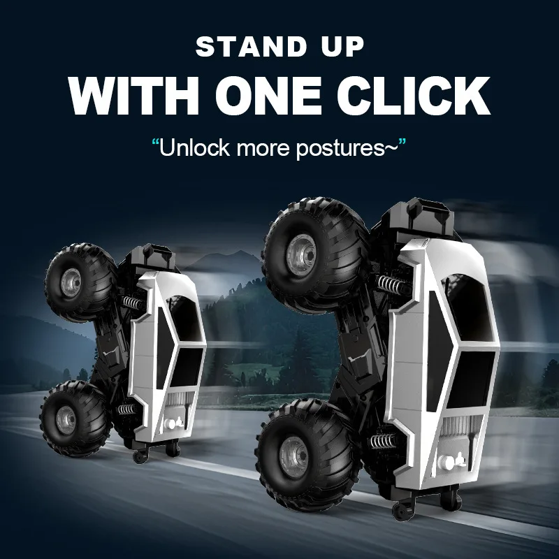 Children's remote control four-wheel drive Tesla off-road vehicle amphibious electric toy remote control model car view 3
