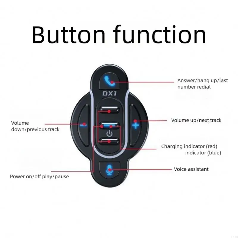 Motorcycle Handlebars Bluetooth-compatible Device Integrated Call Music Controls Weatherproof Design Extended Playtimes