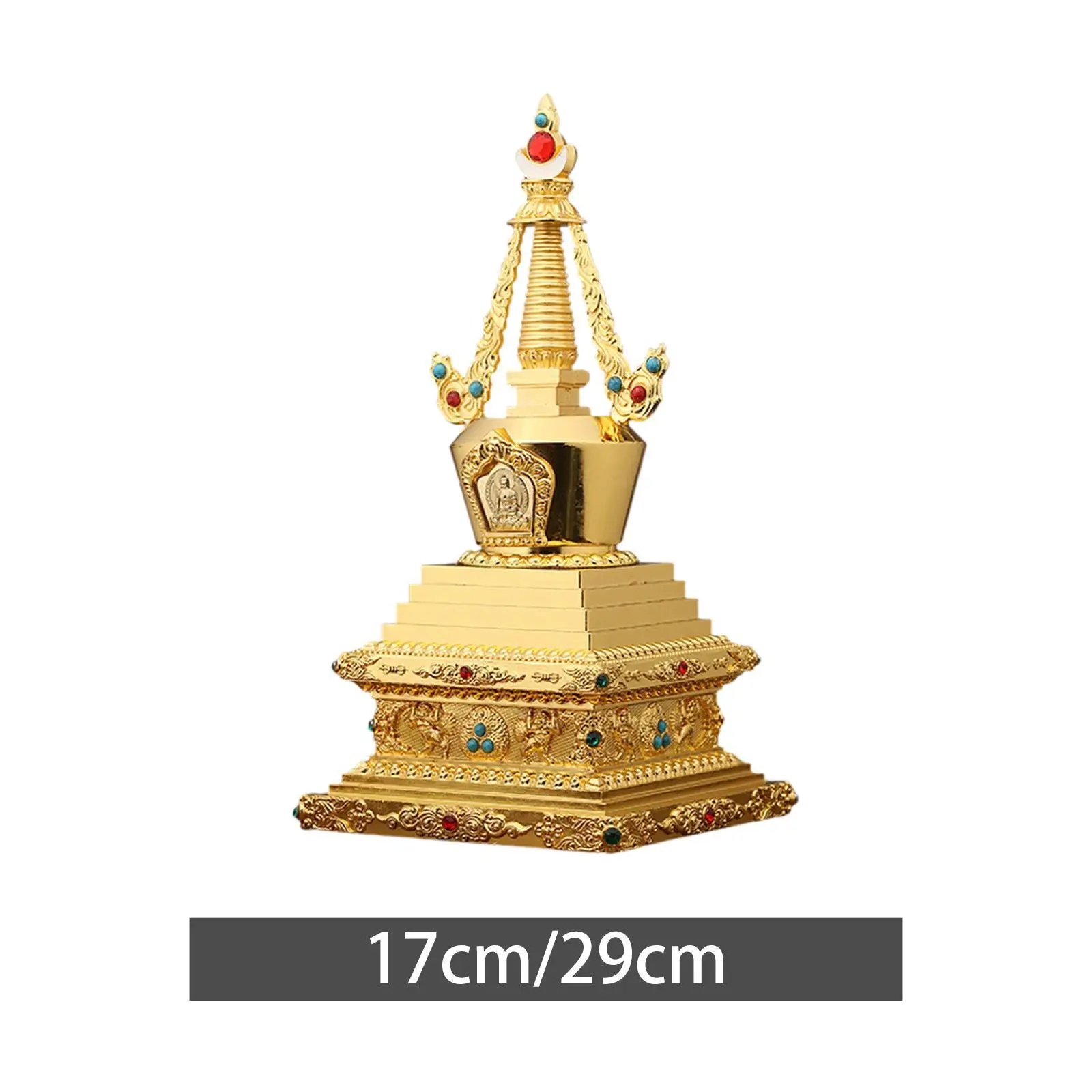 Elegant Buddha Tower Statue Decoration Sculpture Ornament for House Living Room and Meditation Area