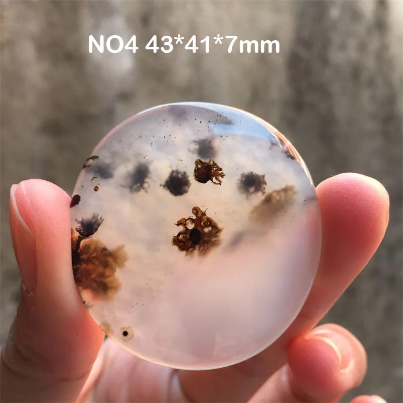 Undrilled Natural Crystal Quartz Marine Chalcedony Landscape Tree Diy Grass Agate Pendant Reiki Healing Stone Home Decor