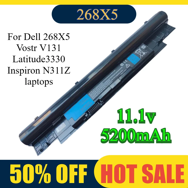 

Многомодельный аккумулятор для ноутбука Dell Vostro V131 Latitude 3330 Inspiron N311Z 268X5