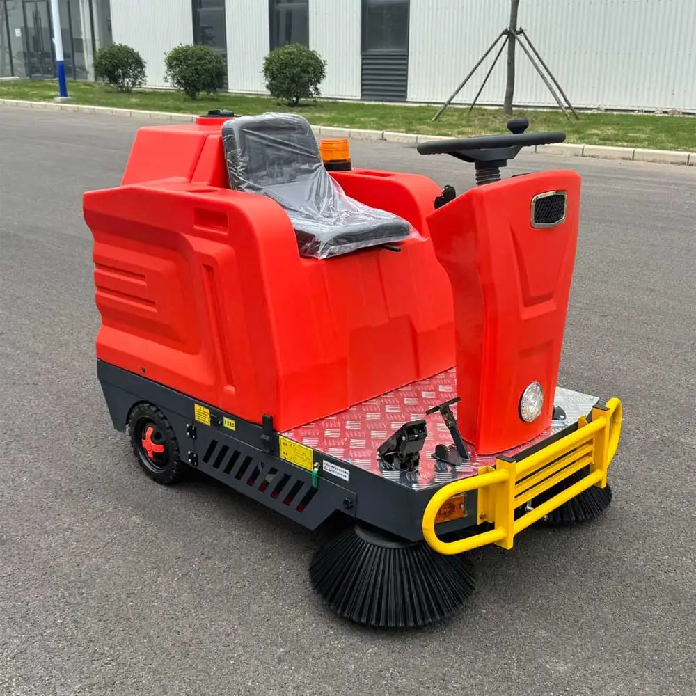 

Hot Sale Electric Ride on Street Sweeper Battery Powered Road Floor Cleaning Machine for Municipal Garden Parking Lot Sweeping