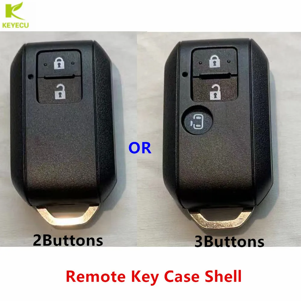 KEYECU Replacement Smart Card Remote Key Shell Case + Uncut Small Blade HU133R for Suzuki Ertiga Vitara Wagon R SWIFT 2017-2020