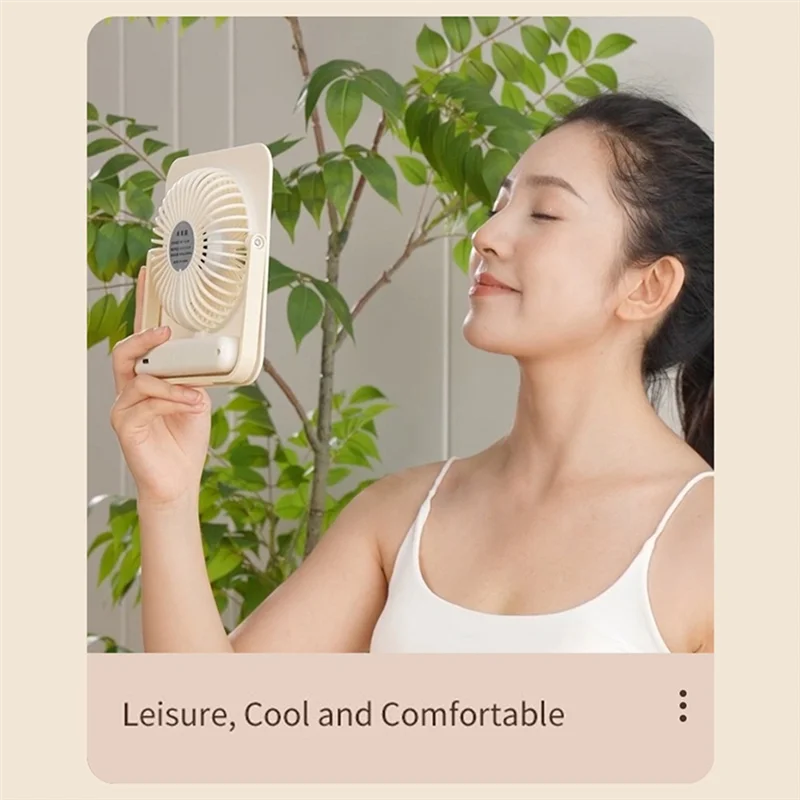 

Портативный настольный вентилятор USB перезаряжаемый вентилятор Ультратонкий 180° ° Складной персональный вентилятор с наклоном, тихий ручной вентилятор для Officeab13