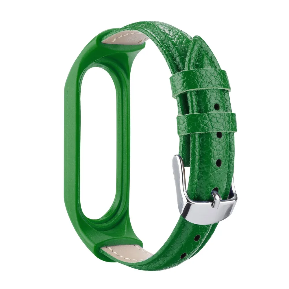 Pulseira de couro pu de substituição, pulseira com conectores de metal, acessórios, pulseira para xiaomi mi band 7 6 5 4 3