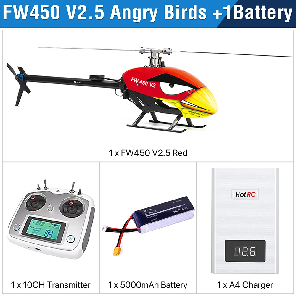 BAY CÁNH FW450 V2.5 RC Máy Bay Trực Thăng Cho Người Lớn Điều Khiển Từ Xa RTF GPS Ứng Dụng Tự Động Quay Về RC Drone Trực Thăng RC Đồ Chơi RC Một Phần