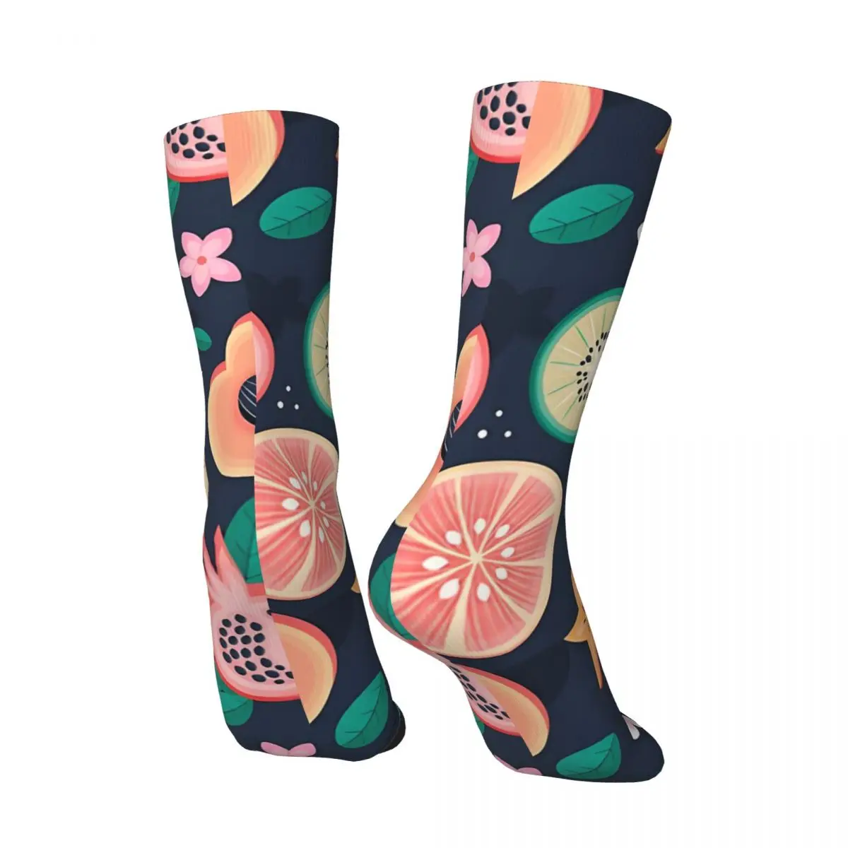 Crazy compression Fruit Pattern_3 Sock for Men Vintage Seamless Pattern Crew Sock Novelty