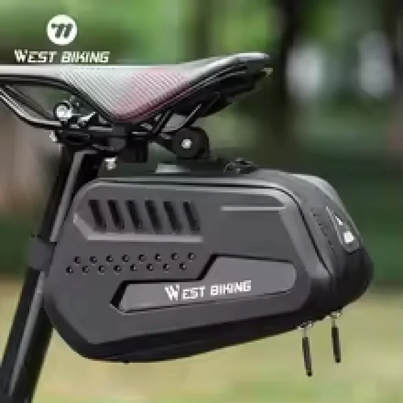 

WEST BIKING Waterproof Bicycle Saddle Bag Hard TPU MTB Road Bike Under Seat Rear Bag Quick Release Saddlebags Bike Accessories