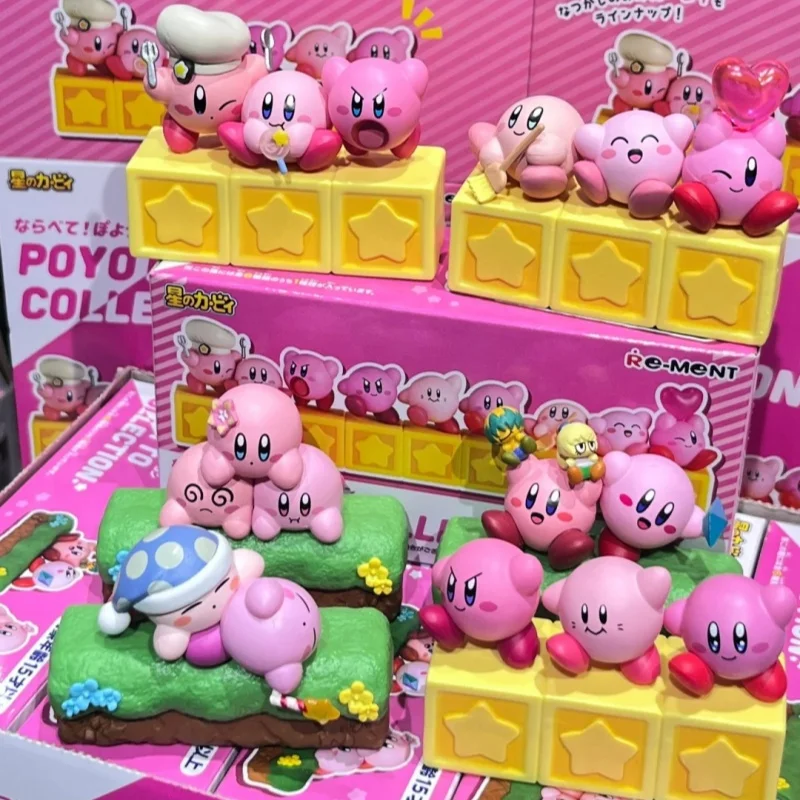 

Re-Ment Original Anime Kirby 30th Anniversary Poyotto Collection Kawaii Pvc Miniature Scene Model Toys Ornaments Gifts
