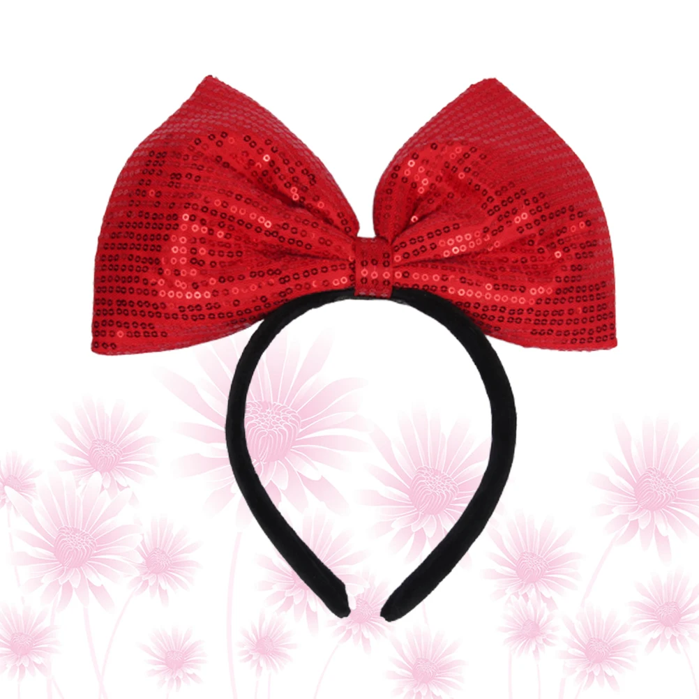 

Sequin Headb Hair Hoop Adorable Headdress Cute Hair Accessory Creative Fashion Party Selfie Prop Bowknot Shaped
