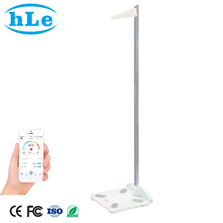 Adult Medical Bmi Machine Ultrasonic Weighing Scale Instrument Body Composition Height and Weight Scale With Height Measuring